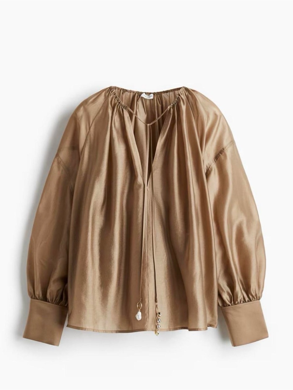 NWT H&M Lyocell-Blend Oversized Blouse S - Picture 2 of 5